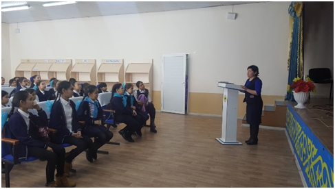 «Мектеп оқушылары арасындағы құқық бұзушылықты алдын алу және өмір қауіпсіздігін сақтау ережелері туралы» тақырыбында өткізілген жиналыс