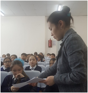 «Мектеп оқушылары арасындағы құқық бұзушылықты алдын алу және өмір қауіпсіздігін сақтау ережелері туралы» тақырыбында өткізілген жиналыс