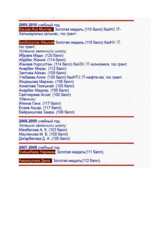 «Алтын белгі» аттестат иегерлері 2018.
